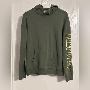 Wareabouts | PART WOLF Olive Green Men's Hoodie | Size Large